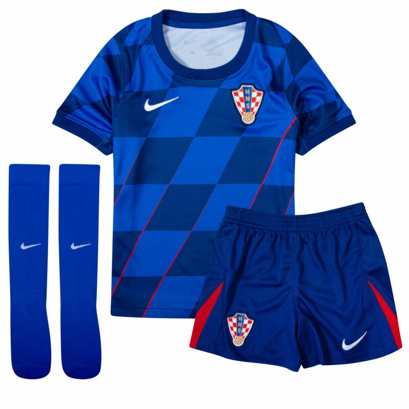 T-shirt e Pantaloncini per Bambino Croazia Away 24/25 - Con Calzettoni