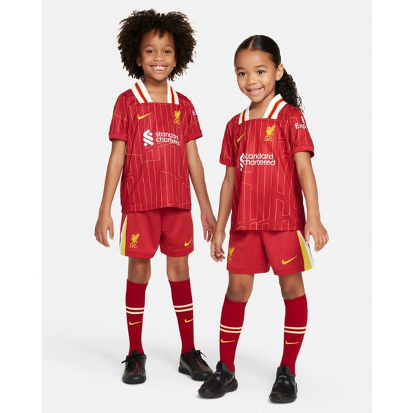 T-shirt e Pantaloncini per Bambino Liverpool Home 24/25 - Con calzini