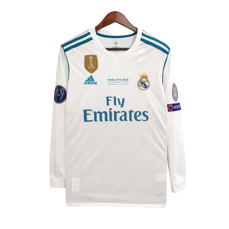 Maglia del Real Madrid Manica Lunga Retro 2017/18 - Con Patch