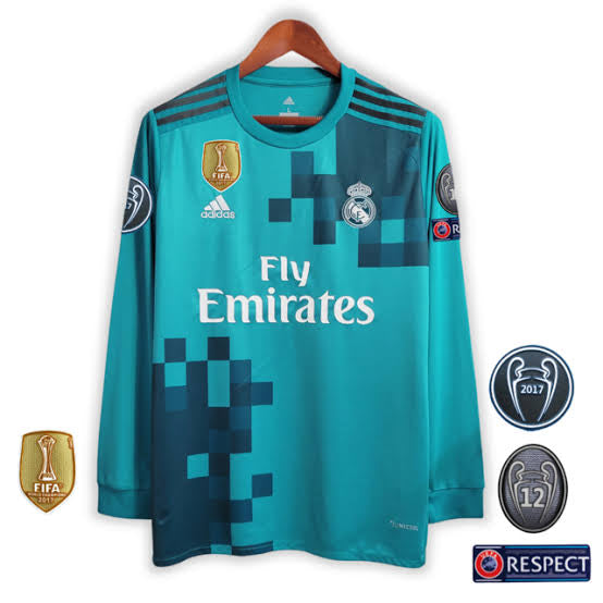 Maglia Manica Lunga Real Madrid Retro 2017/18 - Con Patch