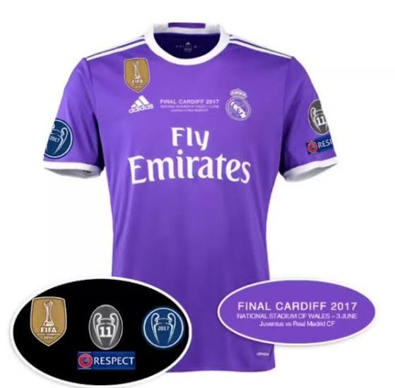 MAGLIA REAL MADRID Retro FINALE CHAMPIONS LEAGUE 2017 - Con patch