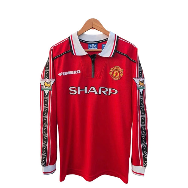 Maglia Manchester United manica lunga home Retro 98/99 - Con Patch