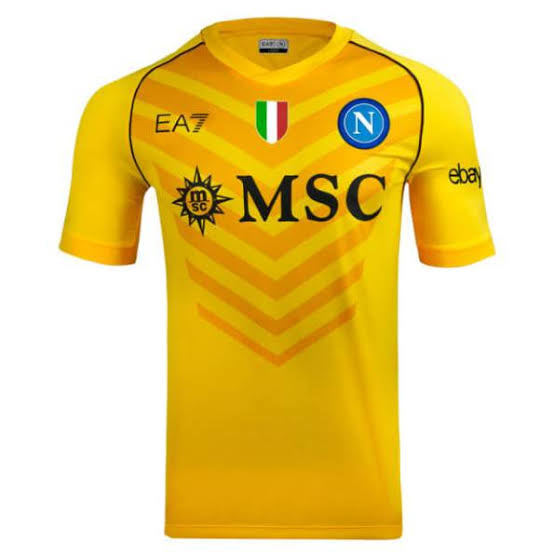 SSC Napoli Maglia Gara Portiere 23/24 - Con Scudetto