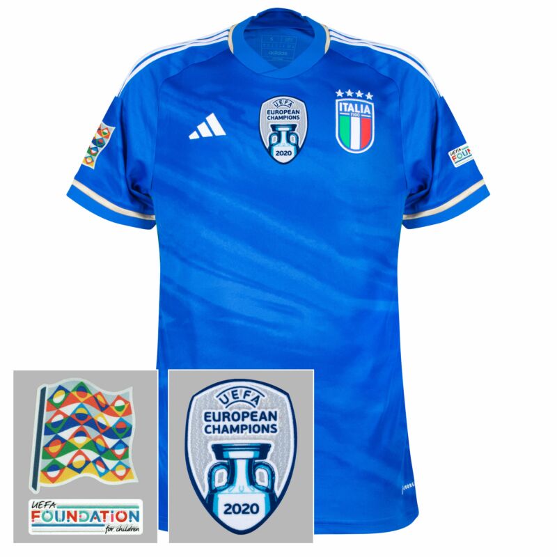 Maglia Italia Home 2023-2024 incl. Set di toppe della Nations League