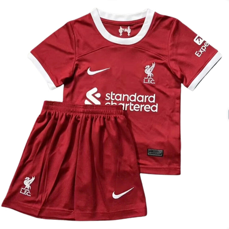 T-shirt e Pantaloncini per Bambino Liverpool Home 23/24