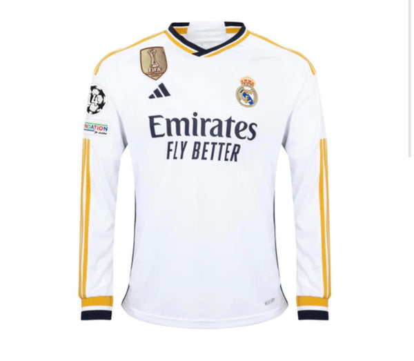 Maglia Manica Lunga Real Madrid l 23/24 - Bianco - Patch UCL + CWC